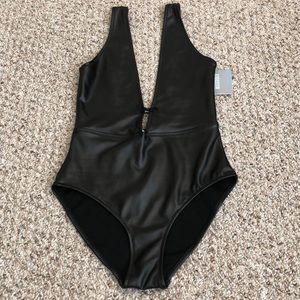 Misguided Plunging Neckline Bodysuit